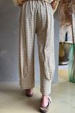 Annie Gingham Quirky 7/8 Pant Mustard